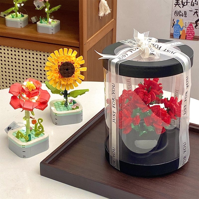 Sunflower Teacher'S Day Gift Pink Rose Eternal Flower Handmade Diy Birthday Gift For Girls Creative Gift Boxes - Image 4